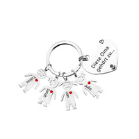 Gepersonaliseerde 1-4 namen familie hart sleutelhanger - Deze oma is van jou - Cadeau voor oma