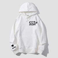 Muttertagsgeschenk Personalisierte Hoodie bestickt Katze Mama mit benutzerdefinierten Namen Attraktives Geschenk für Tierliebhaber