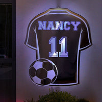 Miroir lumineux LED personnalisé en forme de maillot, cadeau sympa pour les amateurs de sport
