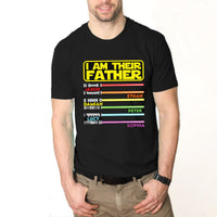T-shirt personnalisé « Je suis leur père » Motif sabre laser Nom personnalisé Design Cadeau attrayant pour cher papa Sweat à capuche
