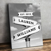Always Beside You – Paar personalisierte individuelle vertikale Leinwand – Geschenk für Ehemann, Ehefrau, Jahrestag