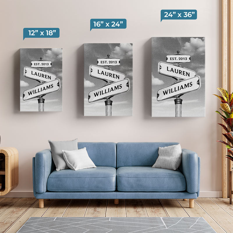 Always Beside You – Paar personalisierte individuelle vertikale Leinwand – Geschenk für Ehemann, Ehefrau, Jahrestag