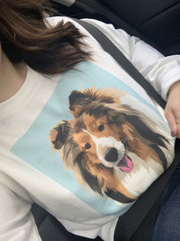 Sweat-shirt unisexe personnalisé pour animaux de compagnie, pull pour chien, sweat-shirt pour maman de chien, portrait d'animal, t-shirt pour chien
