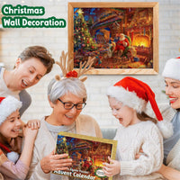 Calendrier de l'Avent Puzzle de Noël – 24 boîtes Puzzle compte à rebours de Noël Jouet Cadeau pour enfants Adultes