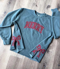 Vrolijke sweater met strik aan de zijkant en uitsparing, geruite kersttrui, trendy speelse strik