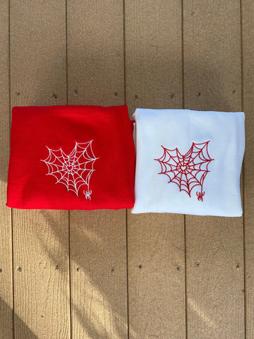 Cœur en toile d'araignée personnalisable et assorti pour les meilleurs amis et les couples