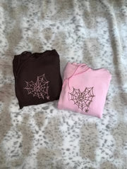 Chiffres romains assortis personnalisables avec cœur en toile d'araignée pour les meilleurs amis et les couples
