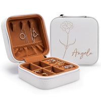 Personaliseer de leren sieradenorganizer