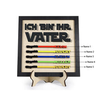 Houten decoratie voor vader - gepersonaliseerd 1-6 namen - ik ben haar vader - ornament houten decoratie voor vader