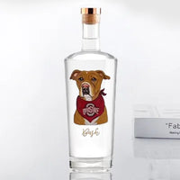 Individuele whiskyflessen met dierenportretten