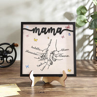 Mama/Mama Houten Decoratie - Gepersonaliseerde 2-7 Namen Ornament Moeders Hand Houten Decoratie voor Moeder