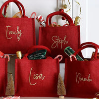 Gepersonaliseerde geborduurde kerstcadeautas
