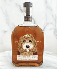 Individuele whiskyflessen met dierenportretten