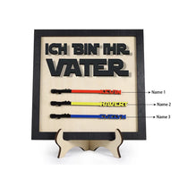 Houten decoratie voor vader - gepersonaliseerd 1-6 namen - ik ben haar vader - ornament houten decoratie voor vader