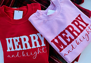 Vrolijke en fleurige sweater met geborduurde strik / Sweatshirt met strik aan de zijkant en applicatie / Sweatshirt met kerststrik / Glitterkerstsweater