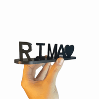 Dubbele naam illusie liefde 3D geprint cadeau