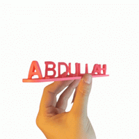 Dubbele naam illusie liefde 3D geprint cadeau