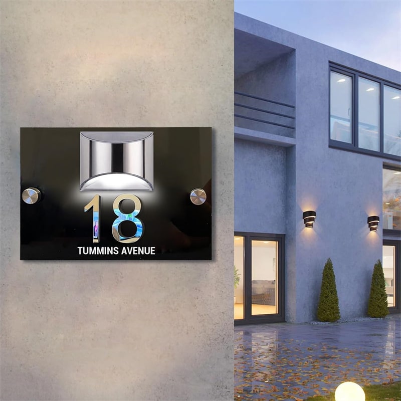 ⚡FLASH SALE⚡Gepersonaliseerd 3D-huisnummerbord op zonne-energie