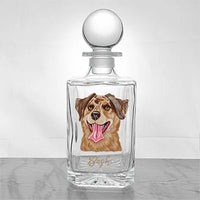 Individuele whiskyflessen met dierenportretten