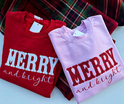 Vrolijke en fleurige sweater met geborduurde strik / Sweatshirt met strik aan de zijkant en applicatie / Sweatshirt met kerststrik / Glitterkerstsweater