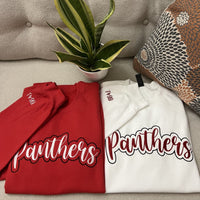 Geborduurde kersttrui met mouwborduursel - Gepersonaliseerde ronde hals hoodie - Kersttrui - Kersttruien