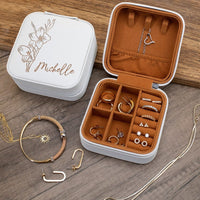 Personaliseer de leren sieradenorganizer