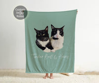 Gepersonaliseerde deken voor huisdieren met foto van huisdier, gepersonaliseerde deken voor honden, gepersonaliseerde deken voor honden, deken met foto van kat, deken met foto van huisdier, cadeau voor hondenvader