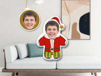 Mini oreiller personnalisé avec photo de Noël, « J'aime les beignets », mini oreiller photo personnalisé, poupée en peluche