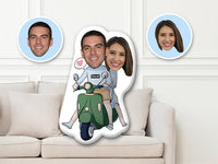 Cadeaus voor koppels, gepersonaliseerd mini-kussentje met gezicht, "I Love Donuts", gepersonaliseerde foto, mini-kussentje, pop, knuffels
