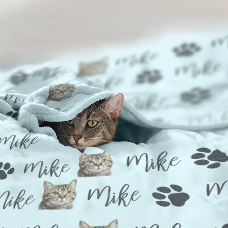 Gepersonaliseerde deken voor huisdieren | Op maat gemaakt huisdierbeddengoed | Op maat gemaakte dekens voor honden en katten | Fotodekens voor huisdieren