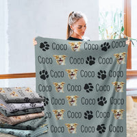 Gepersonaliseerde deken voor huisdieren | Op maat gemaakt huisdierbeddengoed | Op maat gemaakte dekens voor honden en katten | Fotodekens voor huisdieren