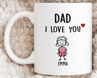 Mok voor papa, cadeau voor Vaderdag, grappig gepersonaliseerd cadeau