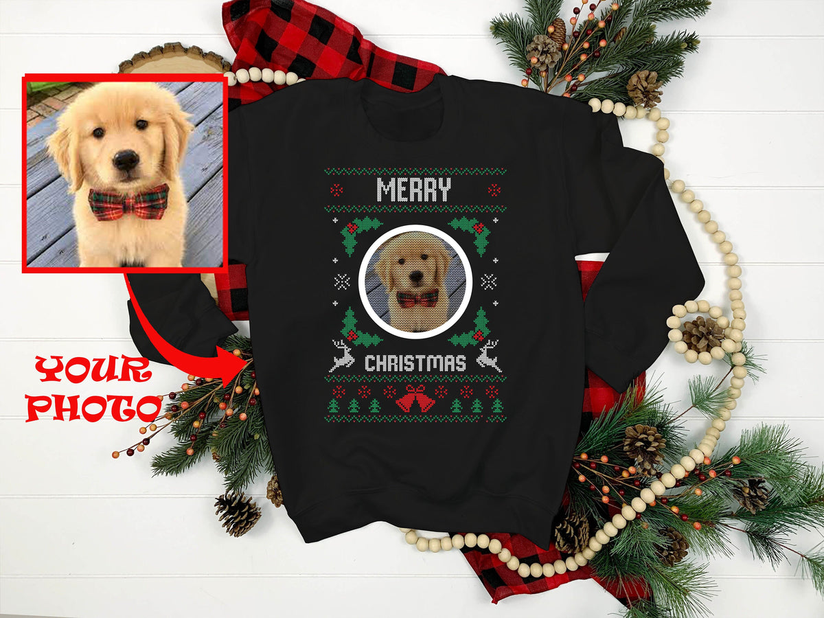 Aangepaste lelijke kersttrui Lelijke kersttrui Hondenliefhebber Sweatshirt
