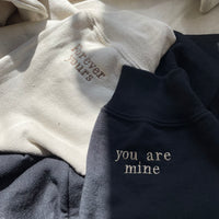 Op maat geborduurde hoodie of sweatshirt met ronde hals, cadeau voor koppels, jubileumcadeau