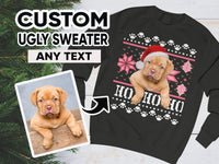 Gepersonaliseerde lelijke hondentrui voor Kerstmis, Kerstmanhond op kersttrui, Kerstmanmutshond