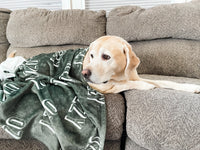 Gepersonaliseerde deken voor hond, hondendeken, pluchen hondendeken, hondendeken met naam, cadeau voor hondenliefhebbers, puppydeken met naam, cadeau voor nieuwe puppy
