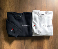 Hoodie met Romeinse cijfers, sweatshirt met koppels, gepersonaliseerd geborduurd sweatshirt, geborduurd sweatshirt, sweatshirt met koppelliefde op maat