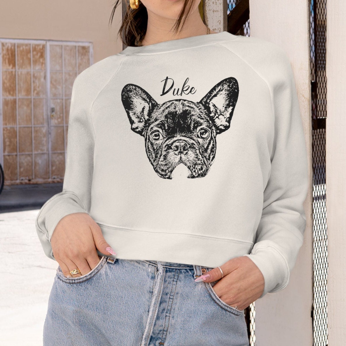 Sweat-shirt à capuche court personnalisé pour animal de compagnie, sweat-shirt personnalisé pour chien, sweat-shirt à capuche portrait d'animal, cadeau pour maman de chien, pull pour chien, pull personnalisé pour chien