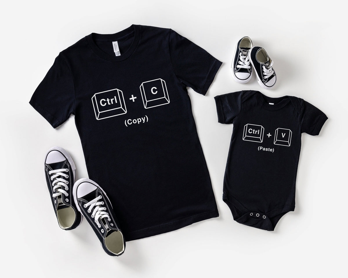 Cadeau voor papa, vader en baby, bijpassende shirts, vader en dochter shirts Kopieer en plak shirts