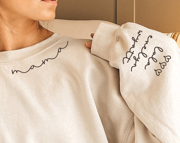 Plus Velvet Style – Sweat-shirt/sweat à capuche pour maman avec col personnalisé