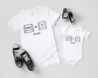 Cadeau voor papa, vader en baby, bijpassende shirts, vader en dochter shirts Kopieer en plak shirts