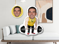 Aangepast 3D-fotokussen met menselijke foto - Personaliseer het met uw geliefde gezichtsfoto - Gepersonaliseerd 3D-fotokussen met menselijke foto - Fitness gespierde man