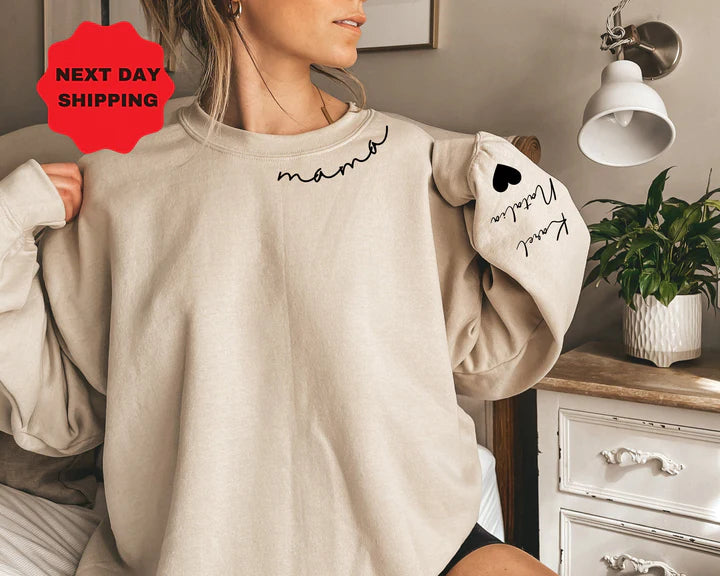 Plus Velvet Style – Sweat-shirt/sweat à capuche pour maman avec col personnalisé