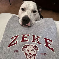 Sweat-shirt personnalisé avec photo de votre chien, sweat-shirt personnalisé avec nom de chien brodé, cadeau pour les amoureux des chiens