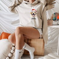 Sweat à capuche de Noël avec tête de chien, sweat à capuche personnalisé pour maman chien