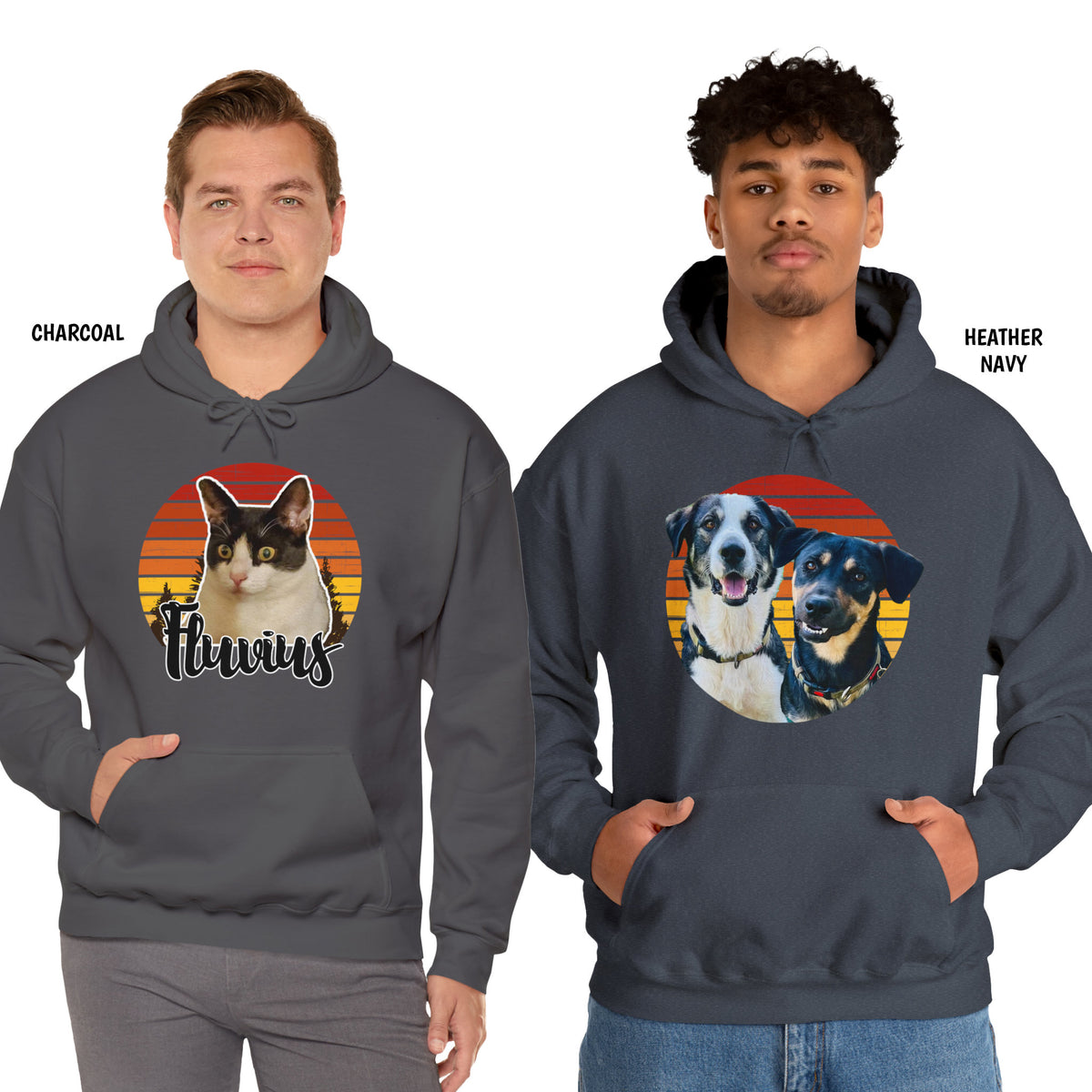 Sweat-shirt personnalisé pour chien, sweat-shirt pour propriétaire d'animal, sweat à capuche personnalisé pour animal de compagnie, sweat-shirt personnalisé avec portrait d'animal