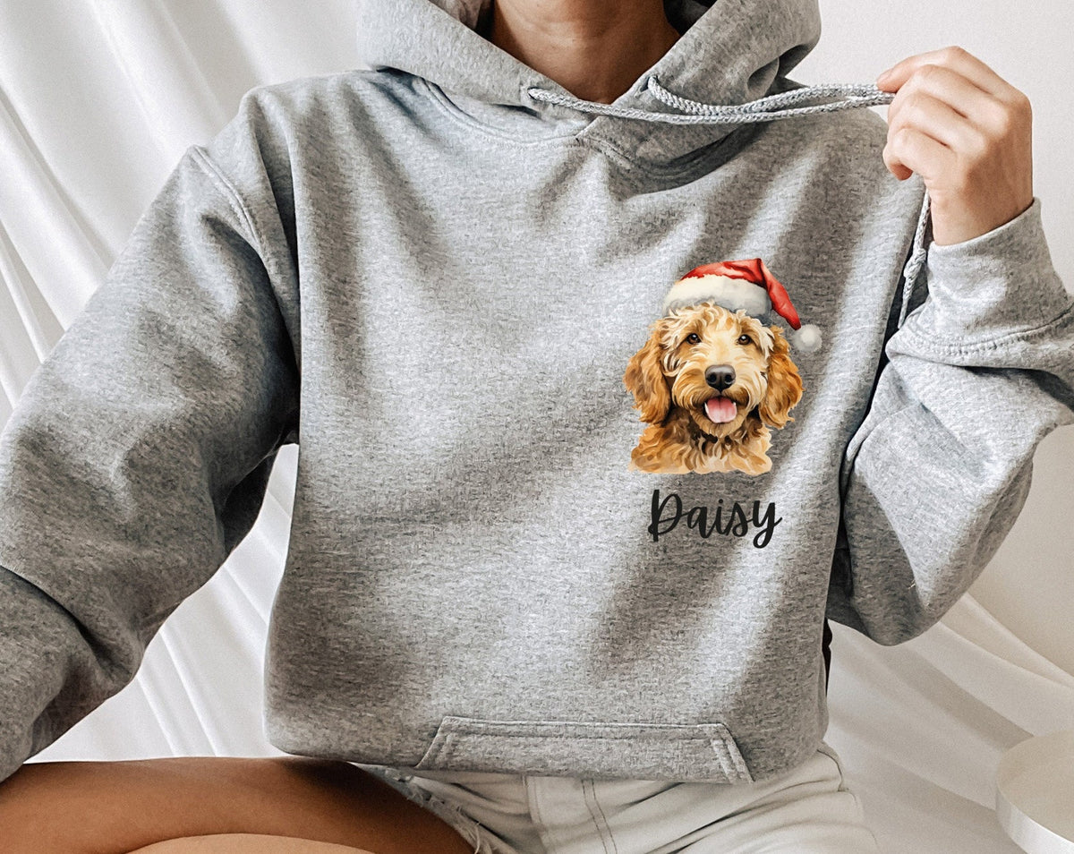 Sweat à capuche de Noël avec tête de chien, sweat à capuche personnalisé pour maman chien