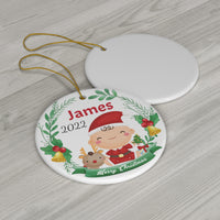 Décoration de Noël personnalisée pour bébé 2023, décoration de Noël personnalisée en céramique, cadeau de naissance personnalisé