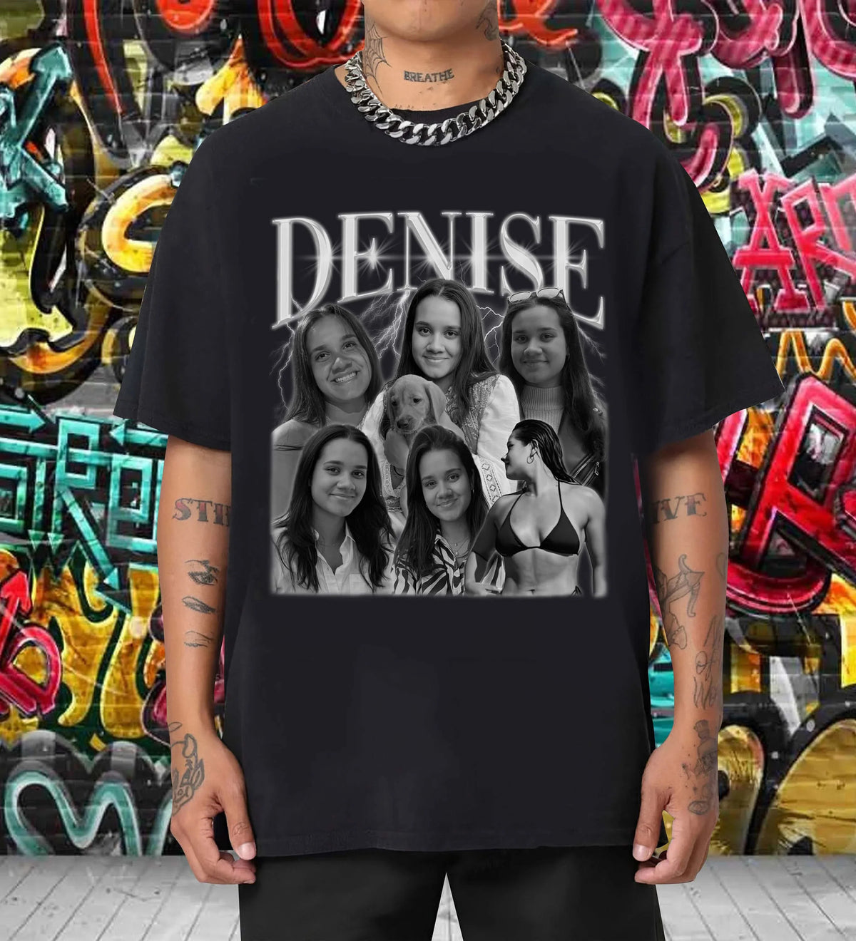 Personalisiertes Sweatshirt mit personalisiertem Namen und Foto, Y2k Bootleg Rap T-Shirt, Hoodie, lustiges Freund-Shirt, Freundin-Shirt