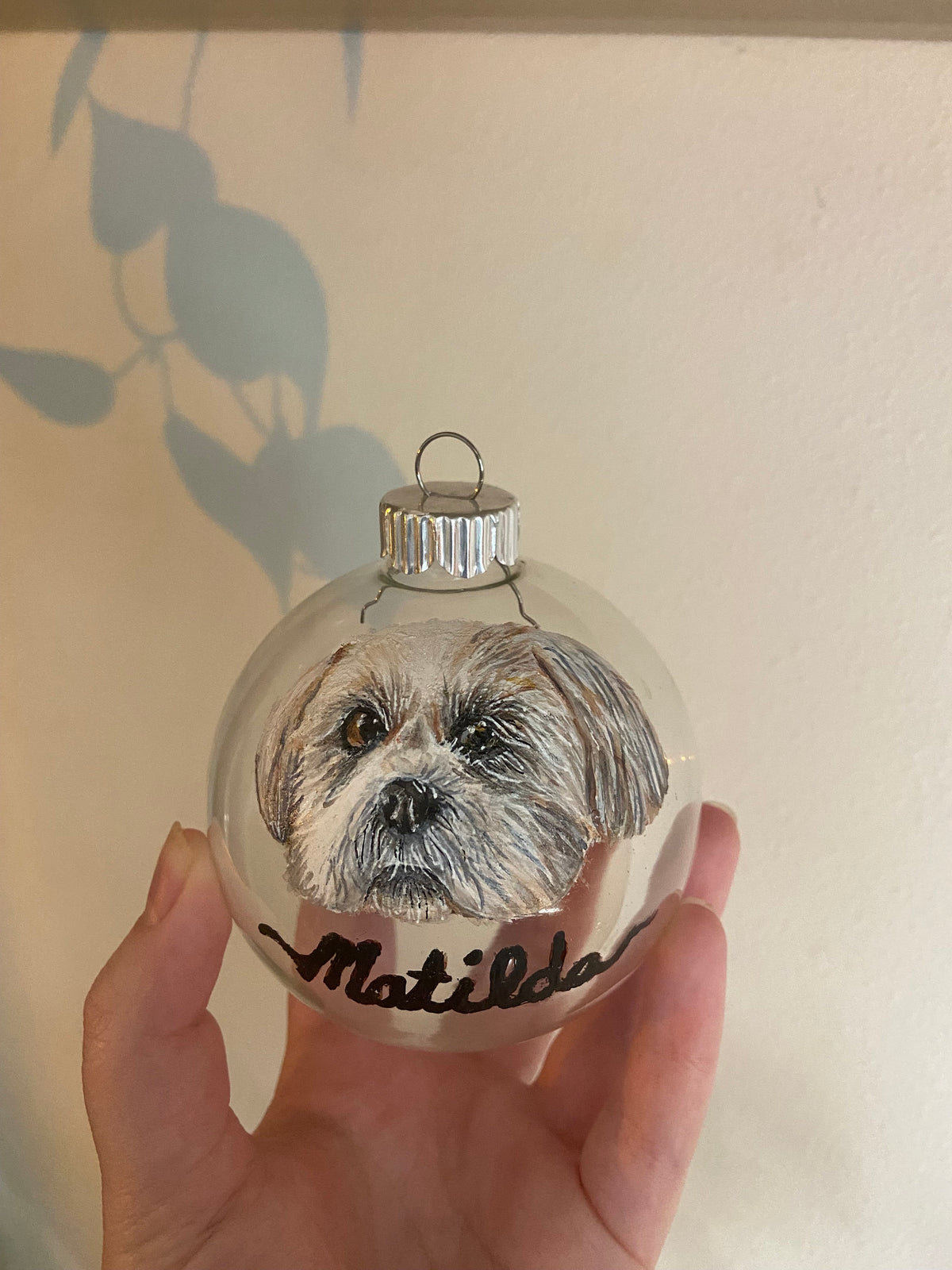 Gepersonaliseerde handgeschilderde kerstversieringen van huisdieren, handgeschilderde kerstbal voor huisdieren, gepersonaliseerde handgeschilderde ornamenten van huisdieren, huisdierversiering